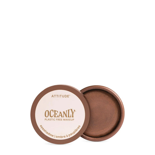 ATTITUDE Oceanly Eyeshadow EWG Verified Single Shimmer Cream Eyeshadow Plastic-Free Vegan Beauty and Makeup Cinnamon Stick 0.16 Fl Oz