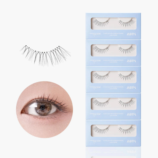 eyeme Eyelash x Artist Collaboration NO.11 Pure – Natural False Eyelashes Self Adhesive Cat Eye Lashes for a Minimalist Look Includes Eyelash Kit and Eye Lashes Pack Korean Beauty K-Beauty Makeup
