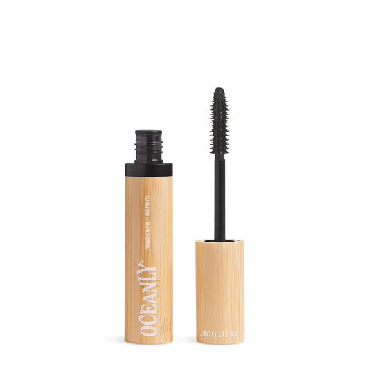 ATTITUDE Oceanly Serum Infused Mascara EWG Verified Eye Lash Serum Length + Volume Vegan Beauty and Makeup Black 0.24 Oz