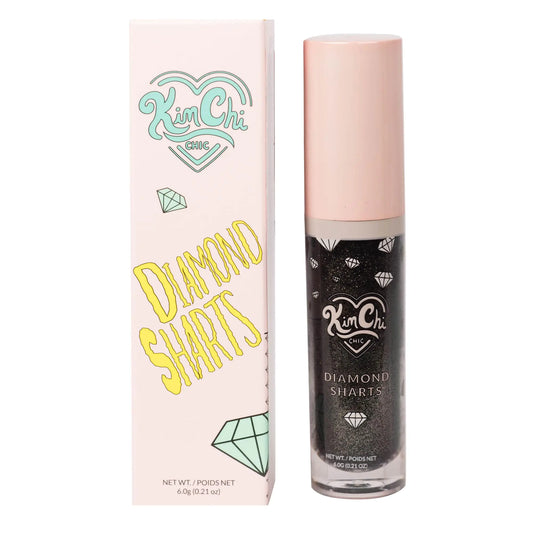 Kimchi Chic Beauty Diamond Sharts Liquid Glitter Eyeshadow Cream Eyeshadow and Body Glitter Makeup 0.21 fl oz - Black Out